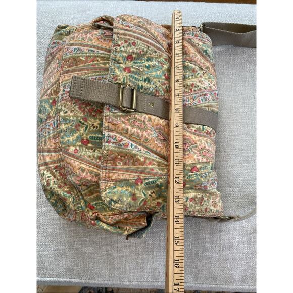 Vintage Y2K Fossil 1954 Paisley Floral Corduroy Crossbody Boho Purse Bag - Picture 7 of 13